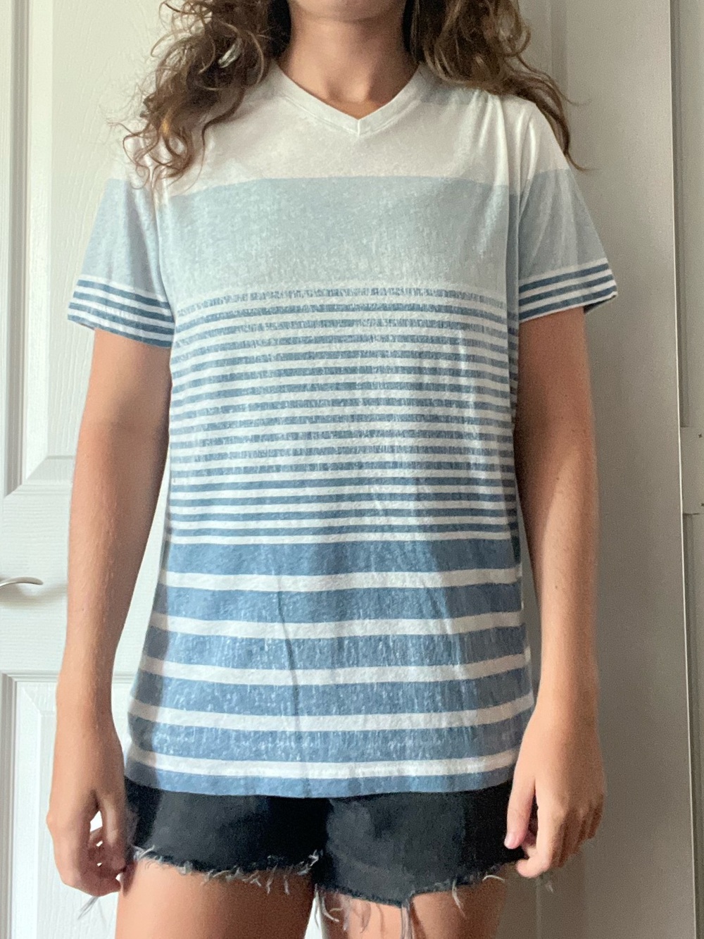 American Rag Striped V-Neck Tee - Picture 9 of 10